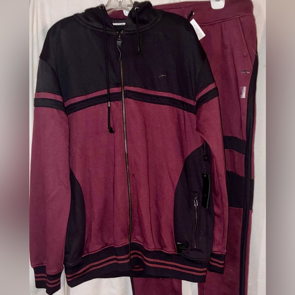 A. Tiziano Track Suit Hooded Zip Jacket & Drawstring Pants Mens Size 3XL New - Picture 3 of 12